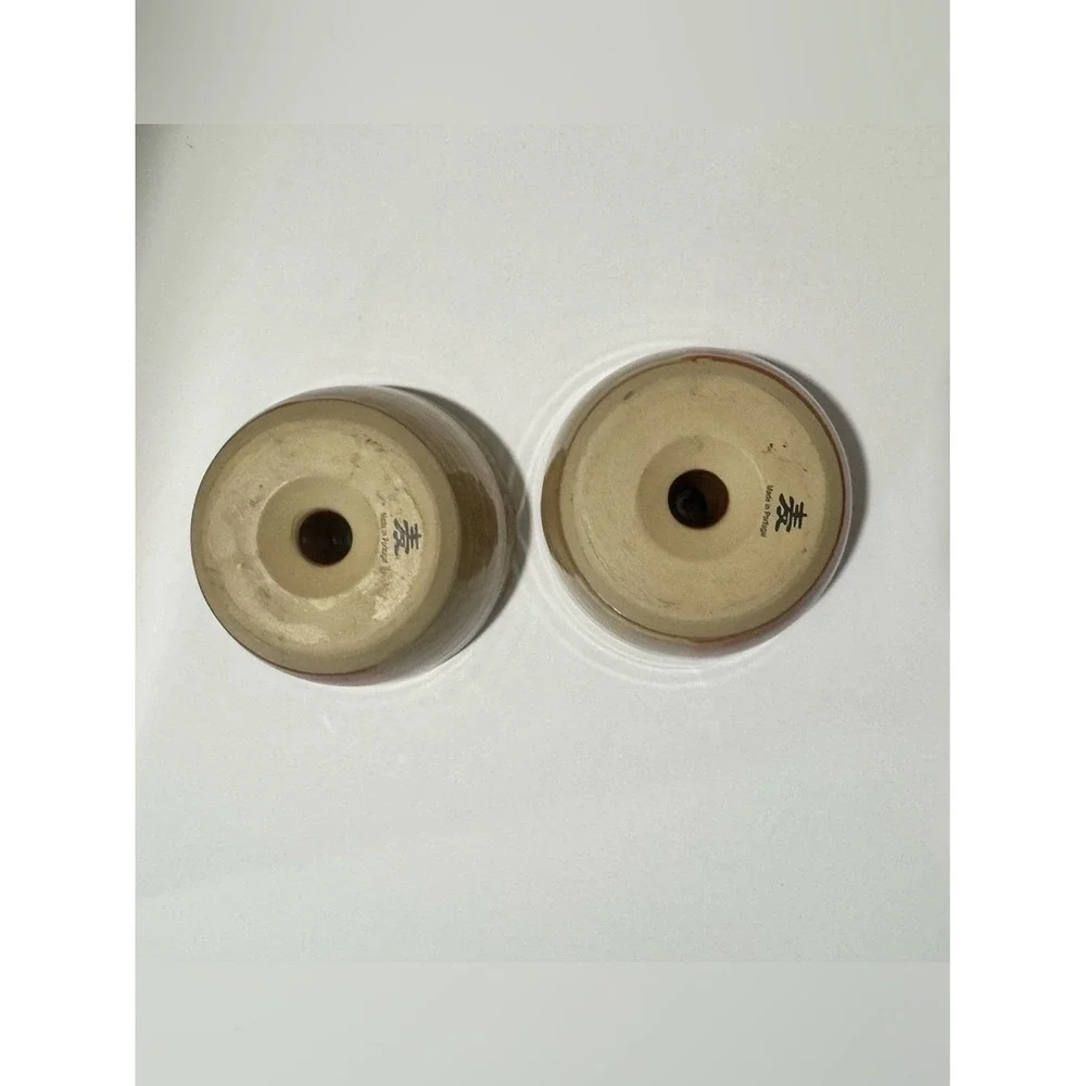 Stoneware Apple Poundcake Bakers Set of (2) Orange Cream Portugal Fall Baking